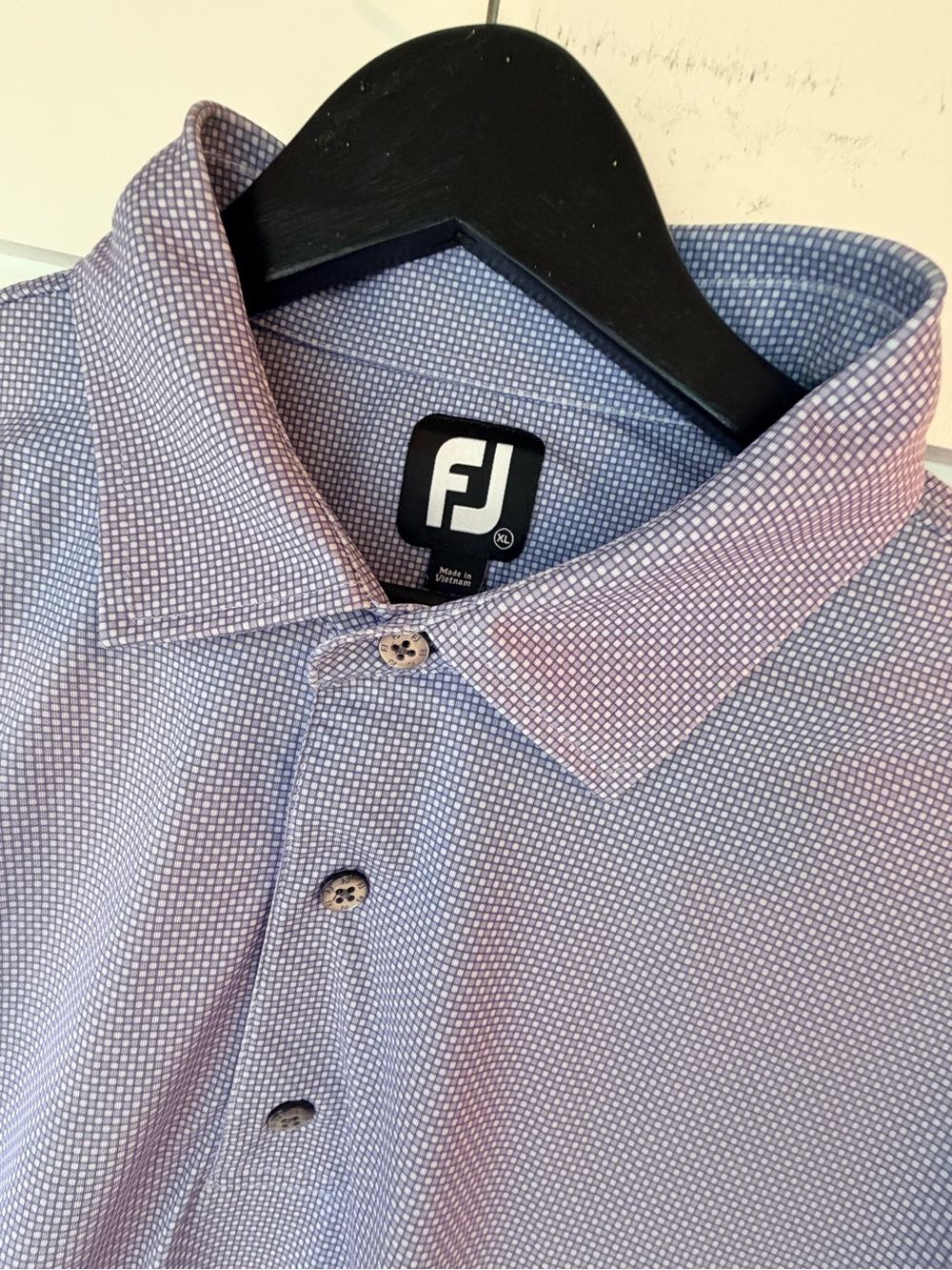 FootJoy Men’s Lavender Micro-Pattern Golf Polo
